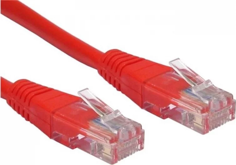 PATCH CORD UTP SPACER Cat5e, cupru-aluminiu, 3 m, rosu, AWG26, „SP-PT-CAT5-3M-R” / 45505699 (timbru verde 0.08 lei)