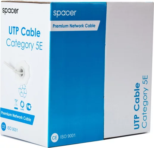 ROLA CABLU UTP SPACER Cat5e, 305m, Cupru-Aluminu, Solid, AWG24,diam.0.51mm,supr. 0.21mm2, „RCAT5ECCA”