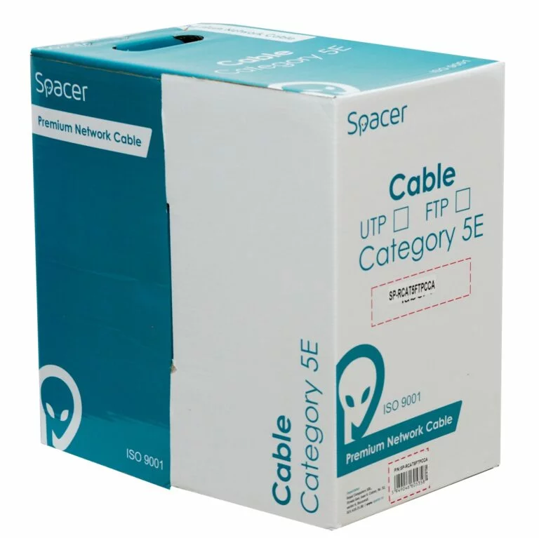 ROLA CABLU FTP SPACER Cat5e, 305m, Cupru-Aluminiu, AWG24, diam.0.51mm, supr.0.21mm2, „SP-RCAT5FTPCCA”