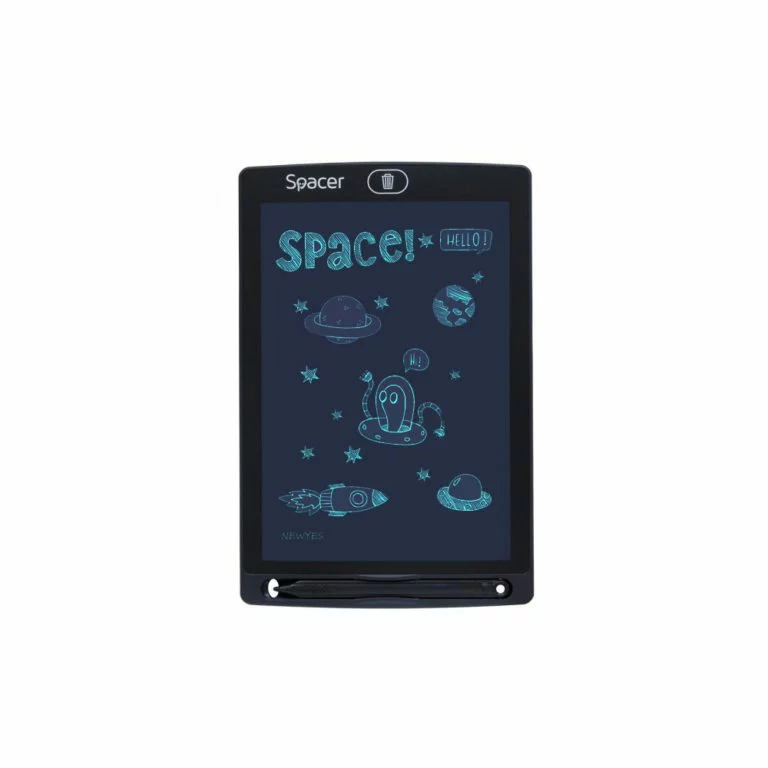 TABLETA LED SPACER pentru scris si desenat, interactiva, e-learning, 8.5 display, black, baterie CR1220 „SPTB-LED” (timbru verde 0.8 lei)