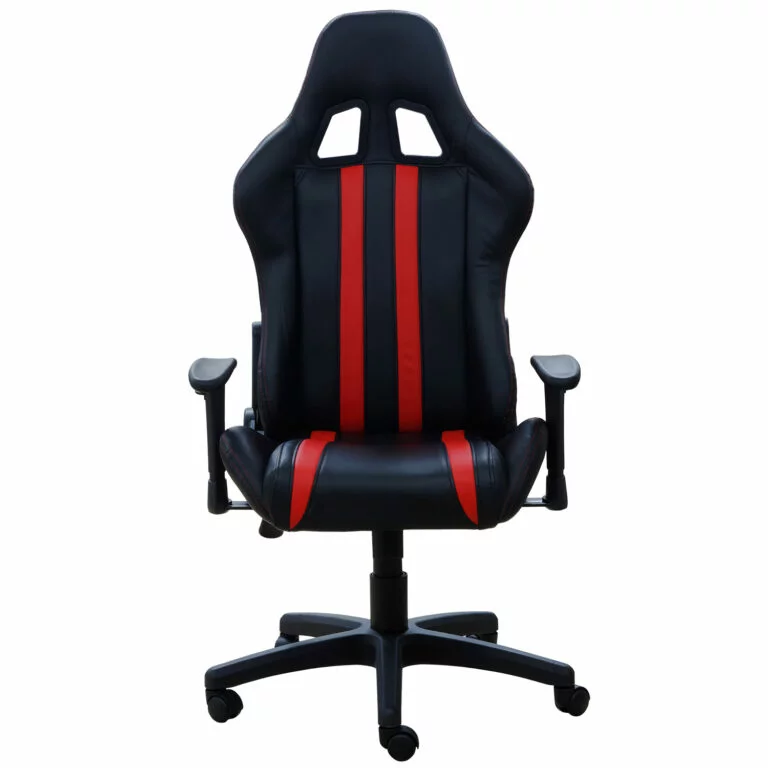 SCAUN GAMING SPACER imitatie piele, black & red, brate ajustabile, greutate max. 120kg, dimensiuni 69.5*77.5*126~132cm „SPCH-TRINITY-RED”