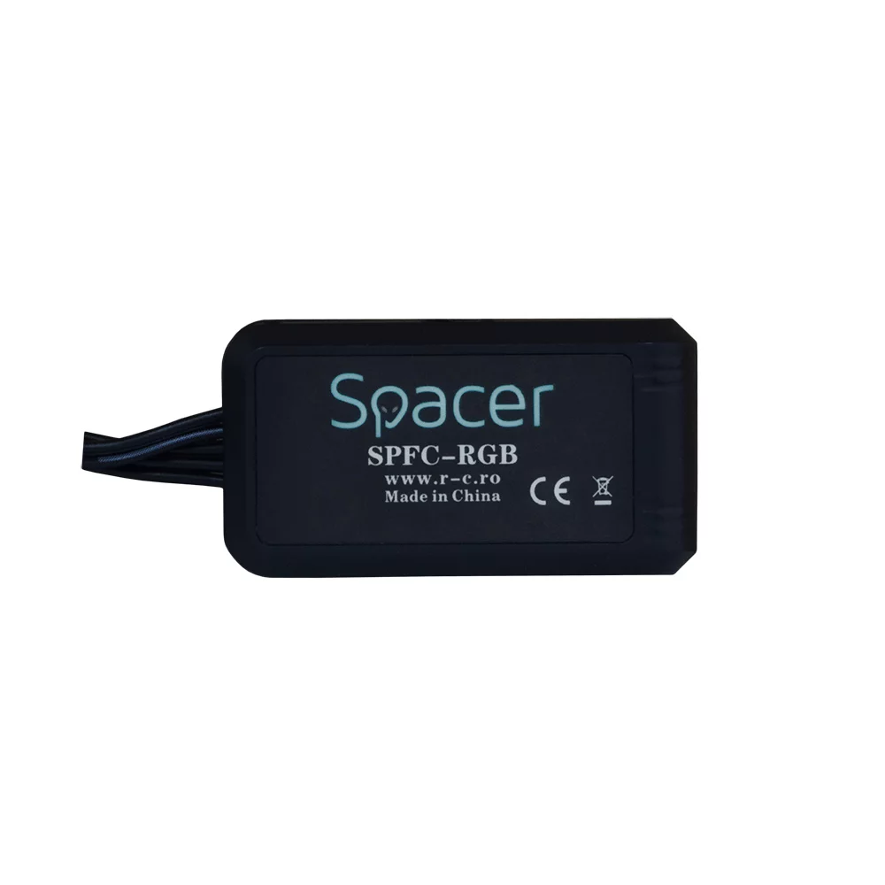 FAN HUB SPACER pt. maxim 5 ventilatoare ARGB cu 3 sau 4 pini, telecomanda pt. setat iluminarea RGB, alimentare S-ATA „SPFC-RGB” (timbru verde 0.18 lei)
