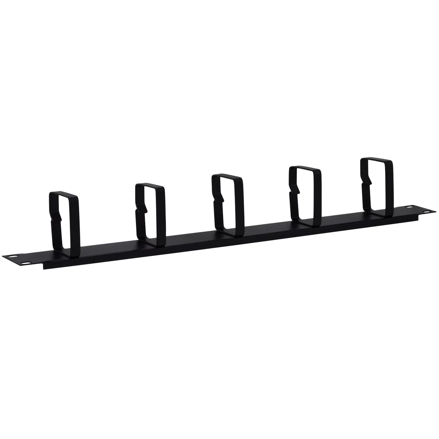 PANOU gestionare cabluri SPACER, tip masca orizontala, 5 console metalice, 19 inch, 1U, negru, „SPCM-1U-BK”