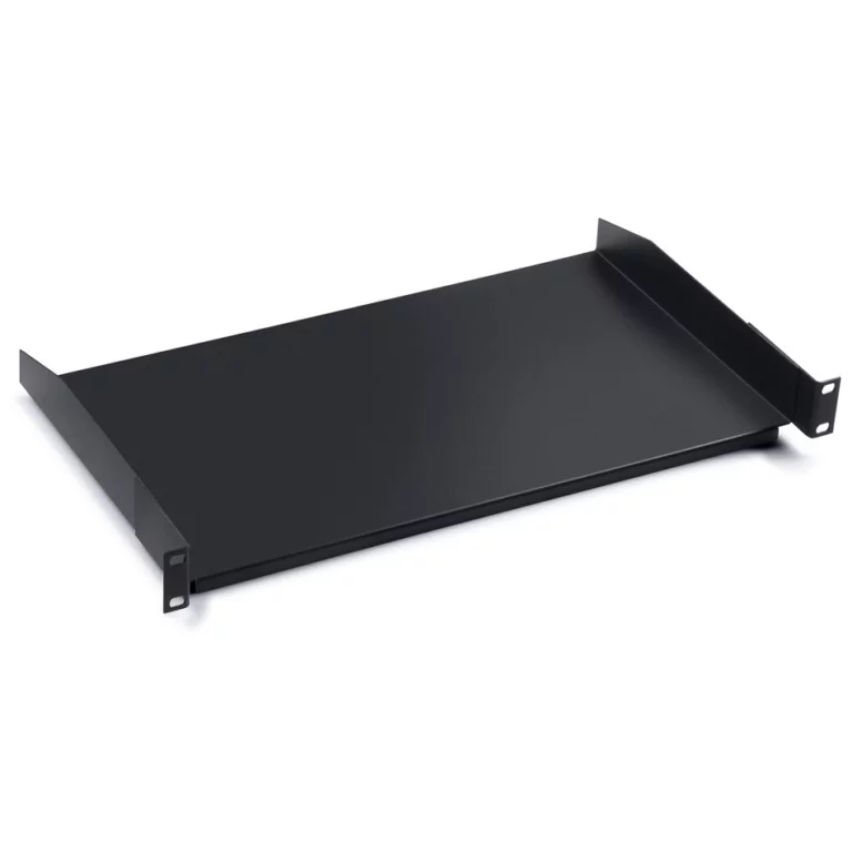 RAFT FIX SPACER 1U pentru rack 19″, adancime 320mm, sarcina maxima 20Kg, vopsea antistatic, otel 1mm, black, „SPSF-1U320-BK”
