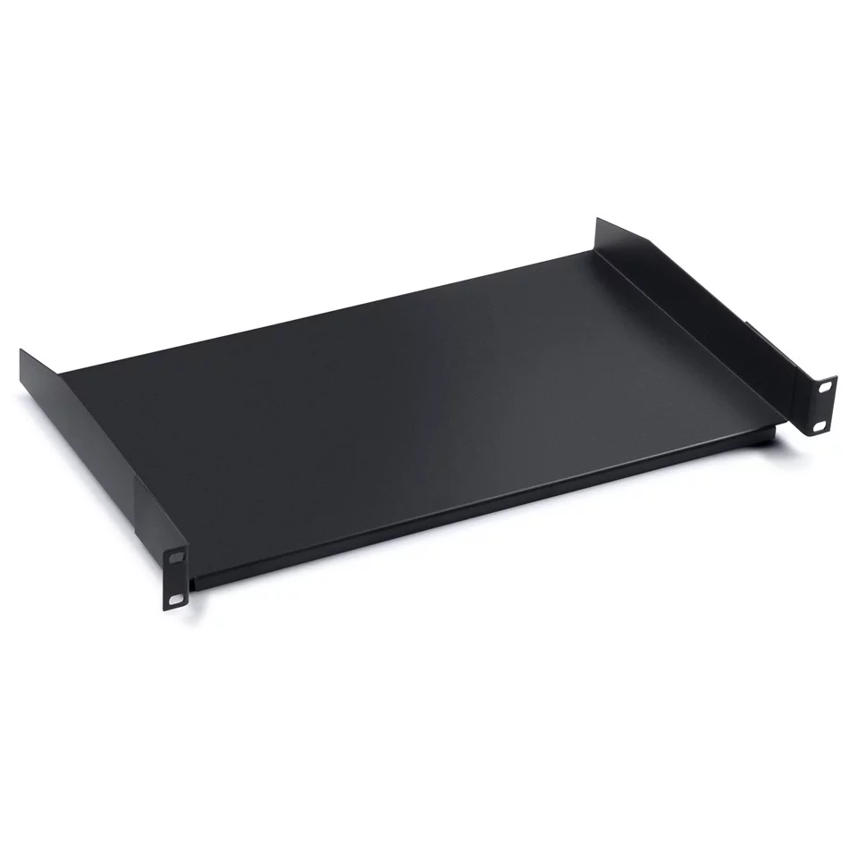 RAFT FIX SPACER 1U pentru rack 19″, adancime 320mm, sarcina maxima 20Kg, vopsea antistatic, otel 1mm, black, „SPSF-1U320-BK”