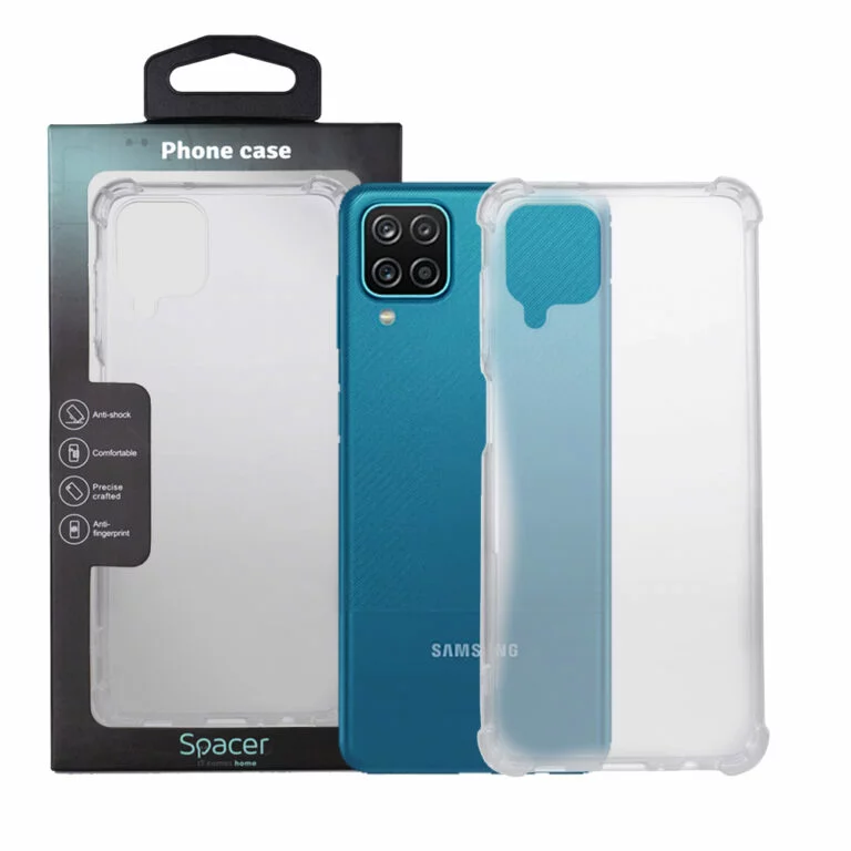 Husa Samsung Galaxy A12 Spacer, transparenta, grosime 1.5mm, protectie suplimentara antisoc la colturi, material flexibil TPU „SPPC-SM-GX-A12-CLR”