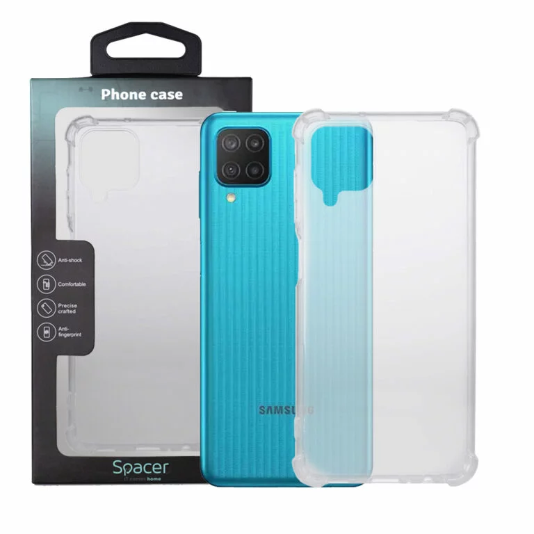 Husa Samsung Galaxy M12 Spacer, transparenta, grosime 1.5mm, protectie suplimentara antisoc la colturi, material flexibil TPU „SPPC-SM-GX-M12-CLR”