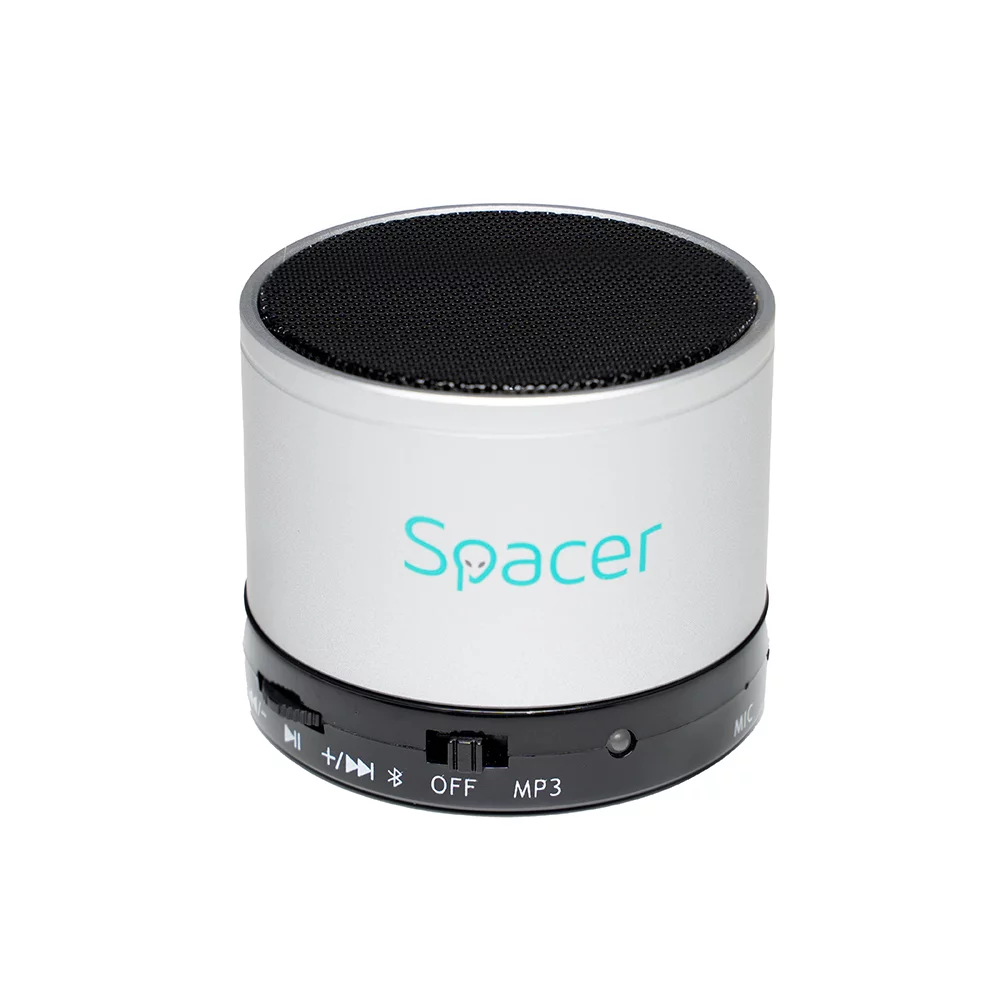 BOXA SPACER portabila bluetooth TOPPER, RMS: 3W, control volum, acumulator 520mAh, timp de functionare pana la 5 ore, distanta de functionare pana la 10m, incarcare USB, SILVER, „SPB-TOPPER-SILV” (timbru verde 0.18 lei)