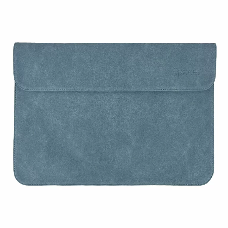 HUSA SPACER, pt. notebook slim de max 15.6″, 1 compartiment, piele sintetica, albastru, „SPLS-COVER15-BL”