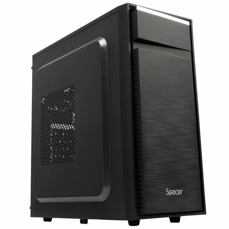 CARCASA SPACER – office, Middle Tower, ATX, fara sursa, 1 x fan, USB 2.0 x 2, USB 3.0 x 1, PSU shroud, black „SPCS-OC-TOP” (timbru verde 0.08 lei)