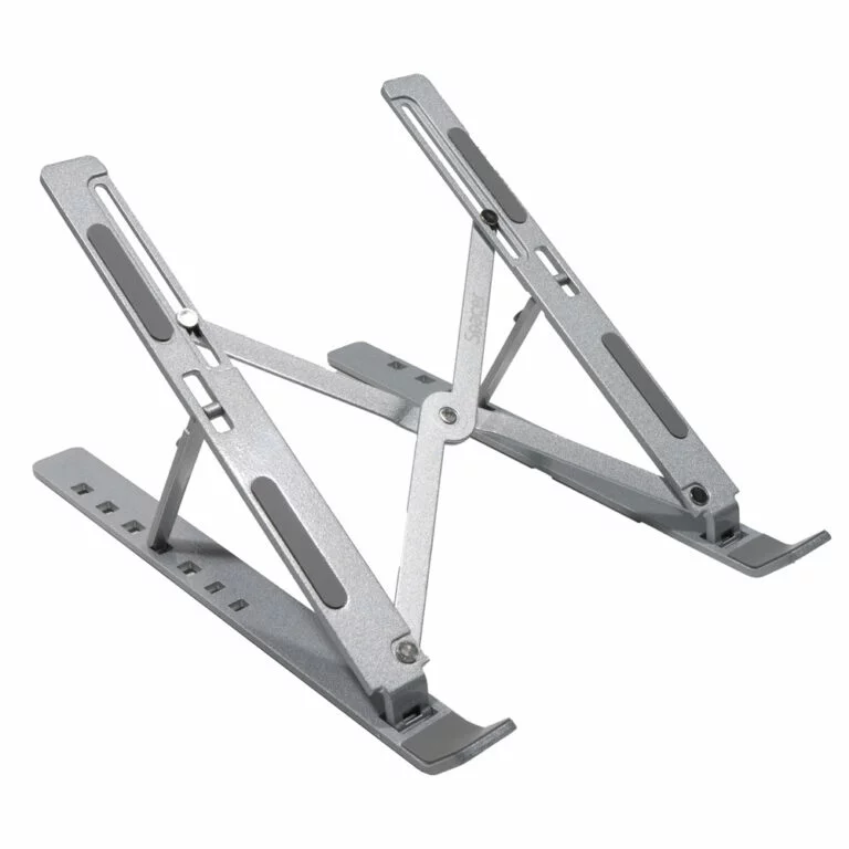 Stand Notebook Spacer 15.6″, aluminiu, pliabil si ajustabil, 7 trepte de inaltime, husa de transport, „SPNS-FOLD-S”