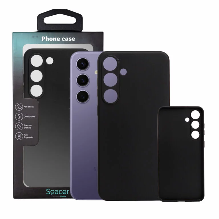 Husa Samsung Galaxy S24 Plus Spacer, negru, grosime 1.5mm, material flexibil TPU „SPPC-SM-GX-S24PL-TPU”