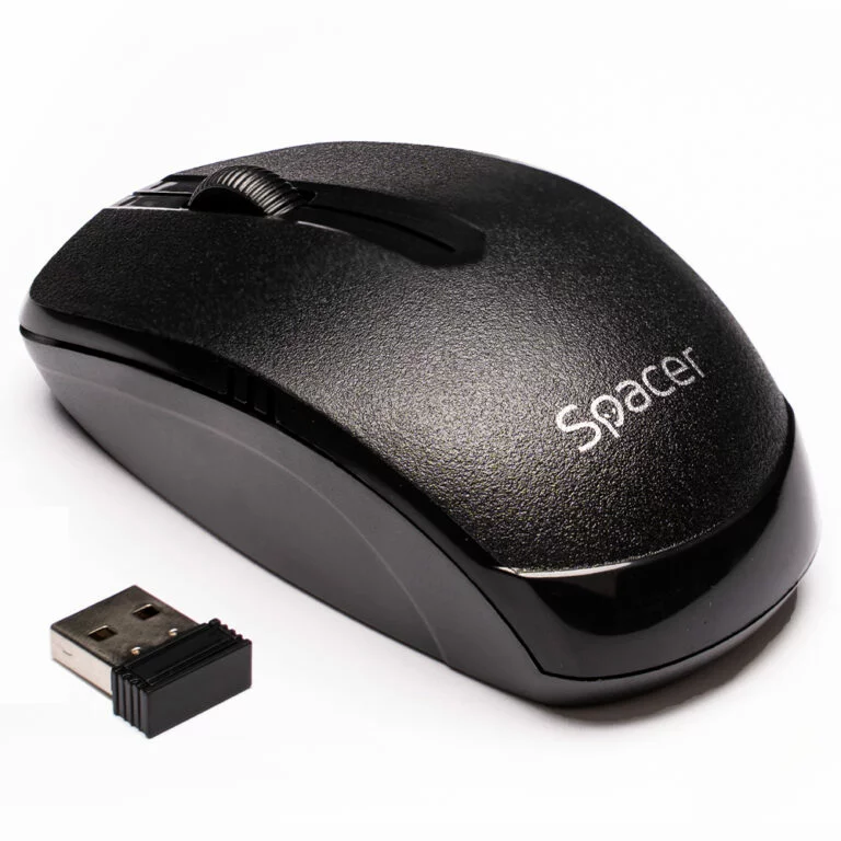 MOUSE Spacer, PC sau NB, wireless, 2.4GHz, optic, 1000 dpi, butoane/scroll 3/1, , negru, „SPMO-161” (timbru verde 0.18 lei)