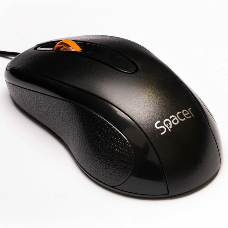 MOUSE Spacer, PC sau NB, cu fir, USB, optic, 1000 dpi, butoane/scroll 3/1, , negru, „SPMO-F01” (timbru verde 0.18 lei)
