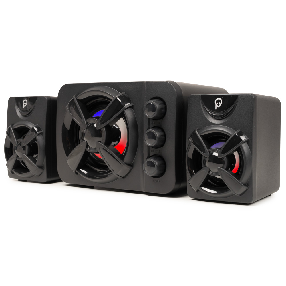 BOXE SPACER Gaming 2.1, RMS: 11W (2 x 3W + 5W), control volum, bass si inalte, subwoofer lemn MDF, 3 x LED, USB power, black, „SPB-THUNDER” (timbru verde 2.00 lei) 43501938