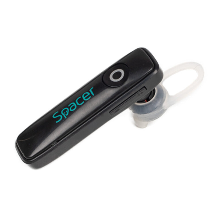 CASCA Spacer wireless, pt. smartphone, monocasca, microfon pe casca, negru, „SPBH-HF-01-BK”, (timbru verde 0.18 lei)