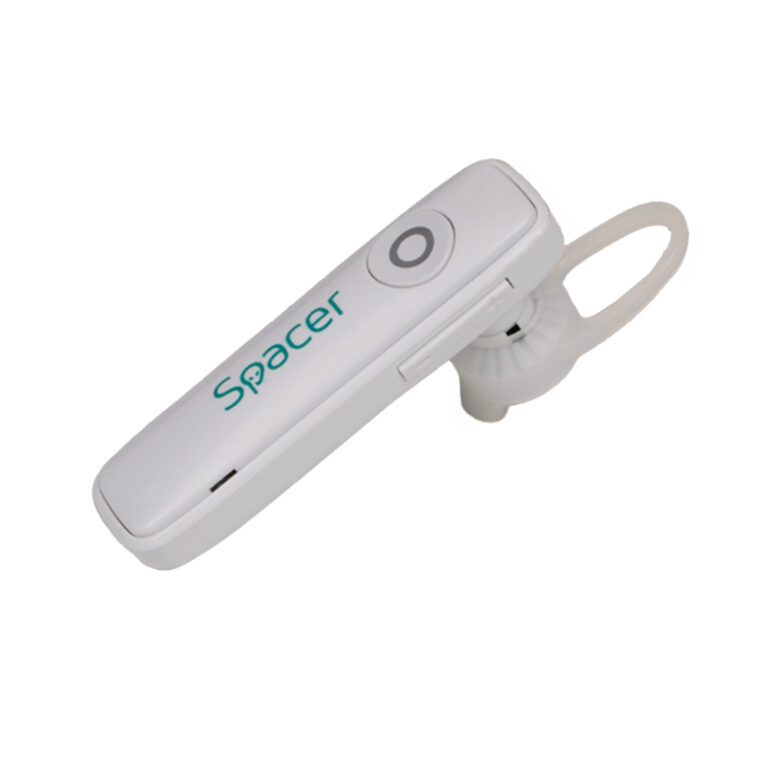 CASCA Spacer wireless, pt. smartphone, monocasca, microfon pe casca, alb, „SPBH-HF-01-WH”, (timbru verde 0.18 lei)