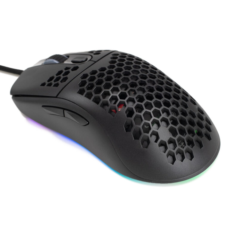 MOUSE Spacer – gaming, gaming, cu fir, USB, optic, 6.400 dpi, butoane/scroll 7/1, iluminare RGB, negru, „SPGM-ALIEN-LIGHT” (timbru verde 0.18 lei)