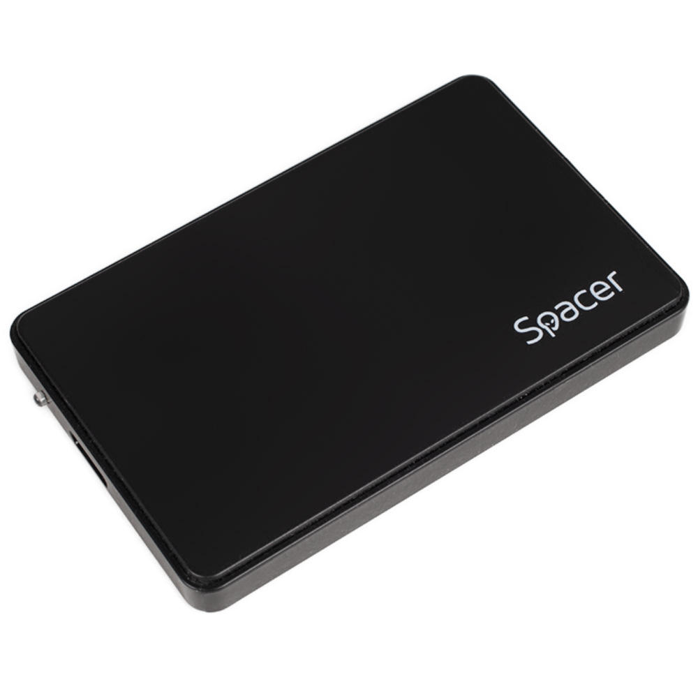 RACK extern SPACER, pt HDD/SSD, 2.5 inch, S-ATA, interfata PC USB 3.0, Husa piele sintetitca, plastic, negru, „SPR-25612” 45506249 (timbru verde 0.8 lei)