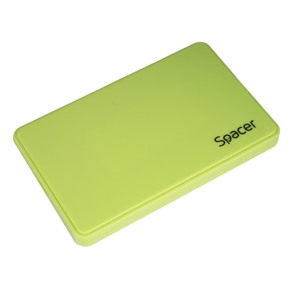 RACK extern SPACER, pt HDD/SSD, 2.5 inch, S-ATA, interfata PC USB 3.0, Husa piele sintetitca, plastic, Verde, „SPR-25612GR” (timbru verde 0.8 lei)