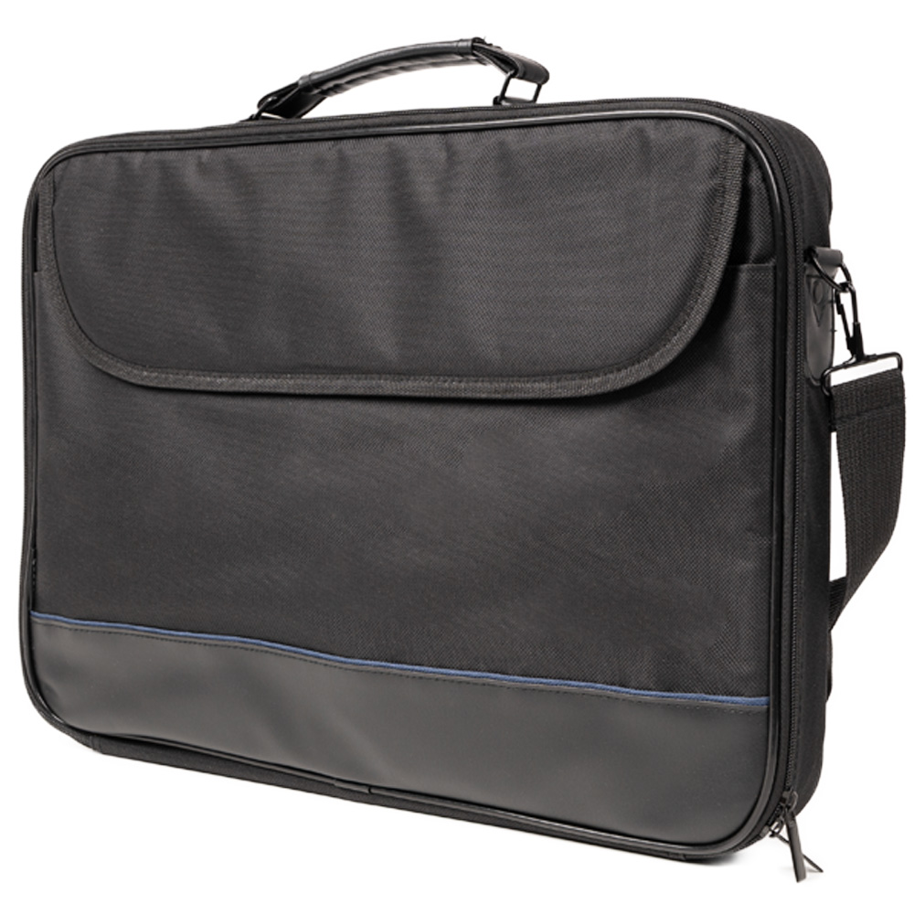 GEANTA SPACER, pt. notebook de max. 17.3″, 1 compartiment, buzunar frontal, waterproof, nylon, negru, „Hans”, „SPSB-HANS-BK”