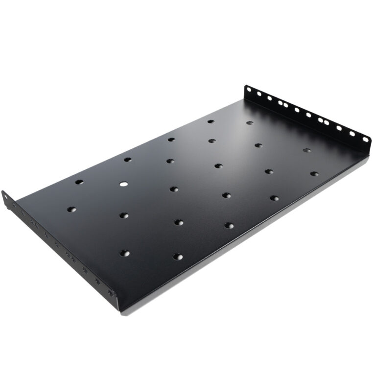 RAFT FIX SPACER 1U pentru rack 19″, adancime 300mm, sarcina maxima 25Kg, vopsea antistatic, otel 0.8mm, black, „SPSF-1U300-BK-02”