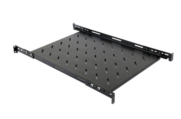 RAFT FIX SPACER 1U pentru rack 19″, adancime 300mm, pt. cabinet de 600mm, cu urechi fixare, suporta capacitate ridicata, vopsea antistatic, otel 1.2mm, black, „SPSF-1U300HE-BK-03”