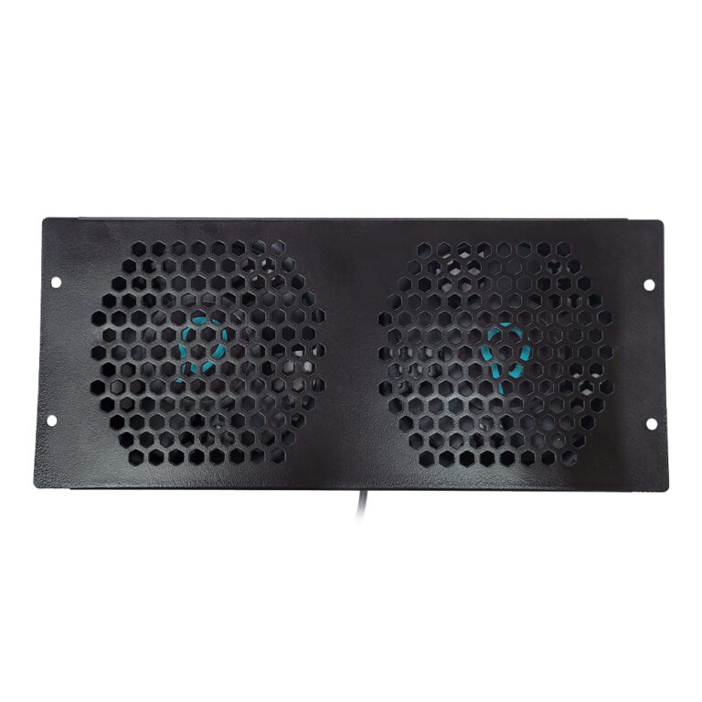 UNITATE RACIRE SPACER, 1U pentru rack 19″, 2 x ventilatoare, 120mm, 2300rpm, 30dBA, flux aer 69cfm, cablu 0.7m, black „SPFC-CW-2F-02” (timbru verde 11 lei)