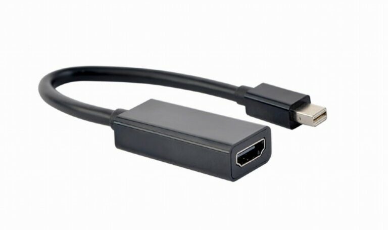 CABLU video SPACER, adaptor DisplayPort (T) la HDMI (M), FullHD (1980+1080) la 60Hz, 0.10m, negru, „SPVC-DPm-HDMIf-0.1m” timbru verde 0.08 lei)