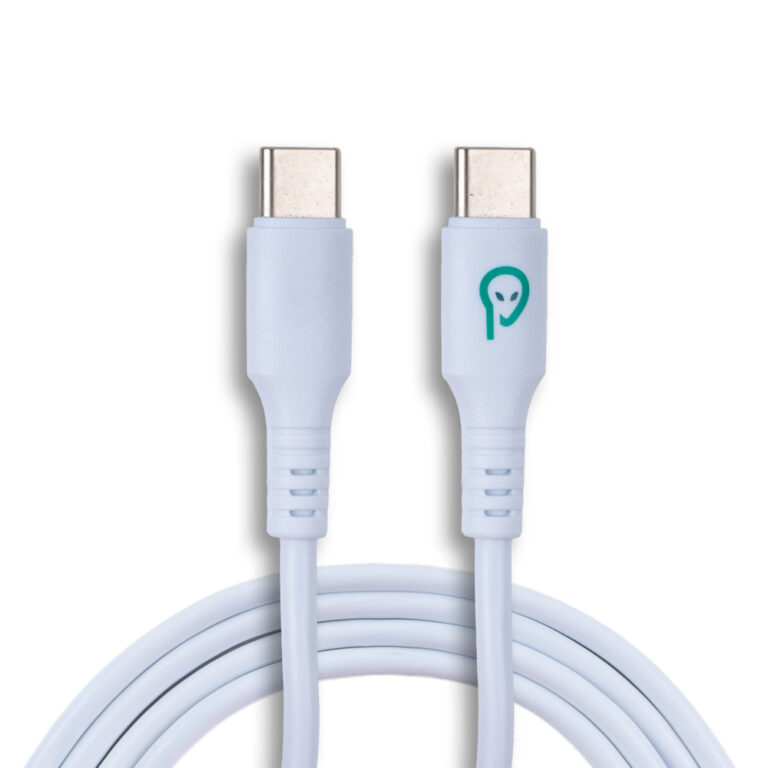 CABLU alimentare si date SPACER, pt. smartphone, USB Type-C (T) la USB Type-C(T), PVC, ambalaj punga, 1.8m, alb „SPDC-TYPEC-TYPEC-PVC-W-1.8” (timbru verde 0.08 lei)